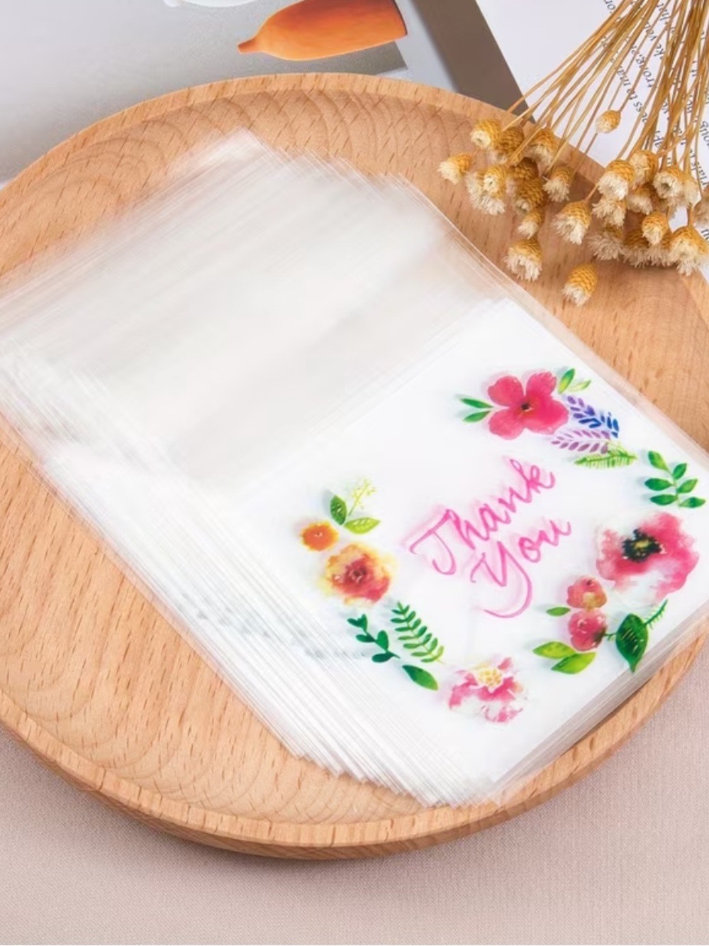 FLORAL Sealable Thank You Bags (20)